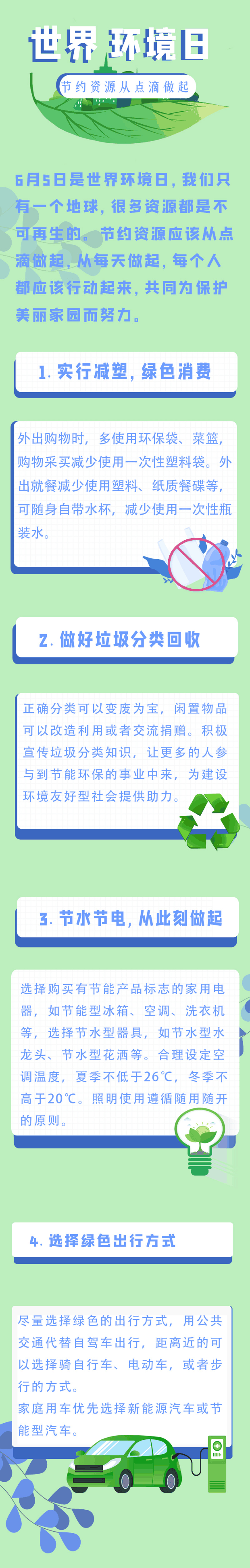 节约资源从点滴做起-世界环境日