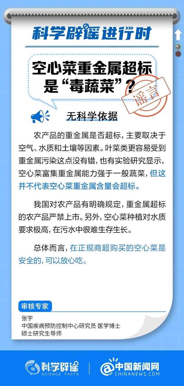 空心菜重金属超标，是“毒蔬菜”？