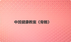 中班健康教案《骨骼》