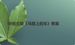 中班主题《马路上的车》教案