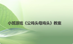 小班游戏《公鸡头母鸡头》教案