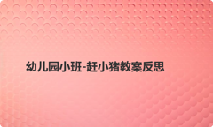 幼儿园小班-赶小猪教案反思