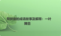 带拼音的成语故事及解释：一叶障目