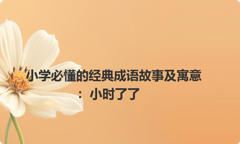 小学必懂的经典成语故事及寓意：小时了了