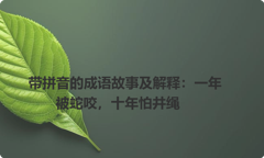 带拼音的成语故事及解释：一年被蛇咬，十年怕井绳