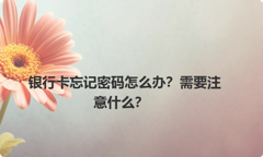 银行卡忘记密码怎么办？需要注意什么？