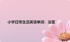 小学日常生活英语单词：浴室