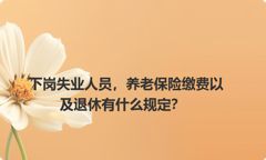 下岗失业人员，养老保险缴费以及退休有什么规定？