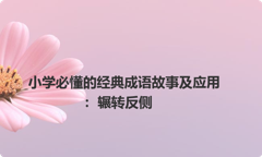 小学必懂的经典成语故事及应用：辗转反侧