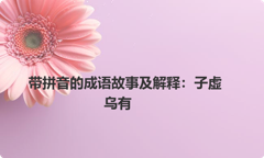 带拼音的成语故事及解释：子虚乌有