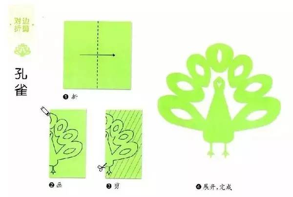 和宝贝一起做剪纸-孔雀