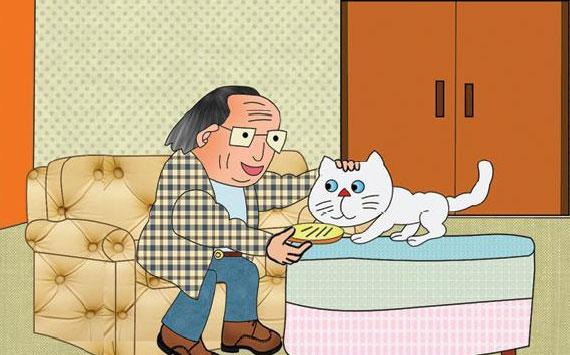 幼儿绘本故事：老爷爷与变色猫