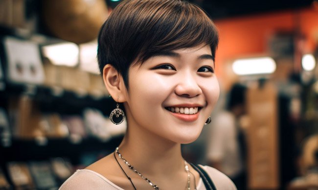 中分短发造型推荐,各种脸的短发造型
