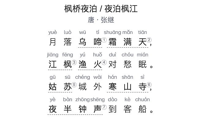 国学古诗启蒙（7） | 枫桥夜泊（唐·张继）
