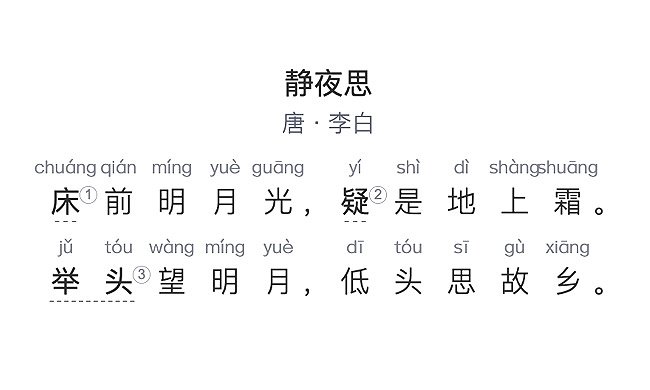 国学古诗启蒙（9） | 静夜思（唐·李白）