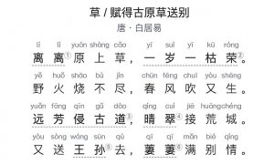 国学古诗启蒙（11） | 赋得古原草送别（唐·白居易）