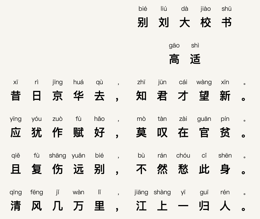走进电影《长安三万里》里的诗——《别刘大校书》  ——唐·高适